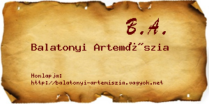 Balatonyi Artemíszia névjegykártya